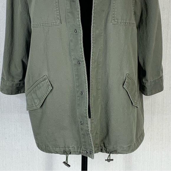 Who What‎ Wear~Women's Army Green Cotton Military/Utility/Field Jacket~Sz L - Picture 4 of 15